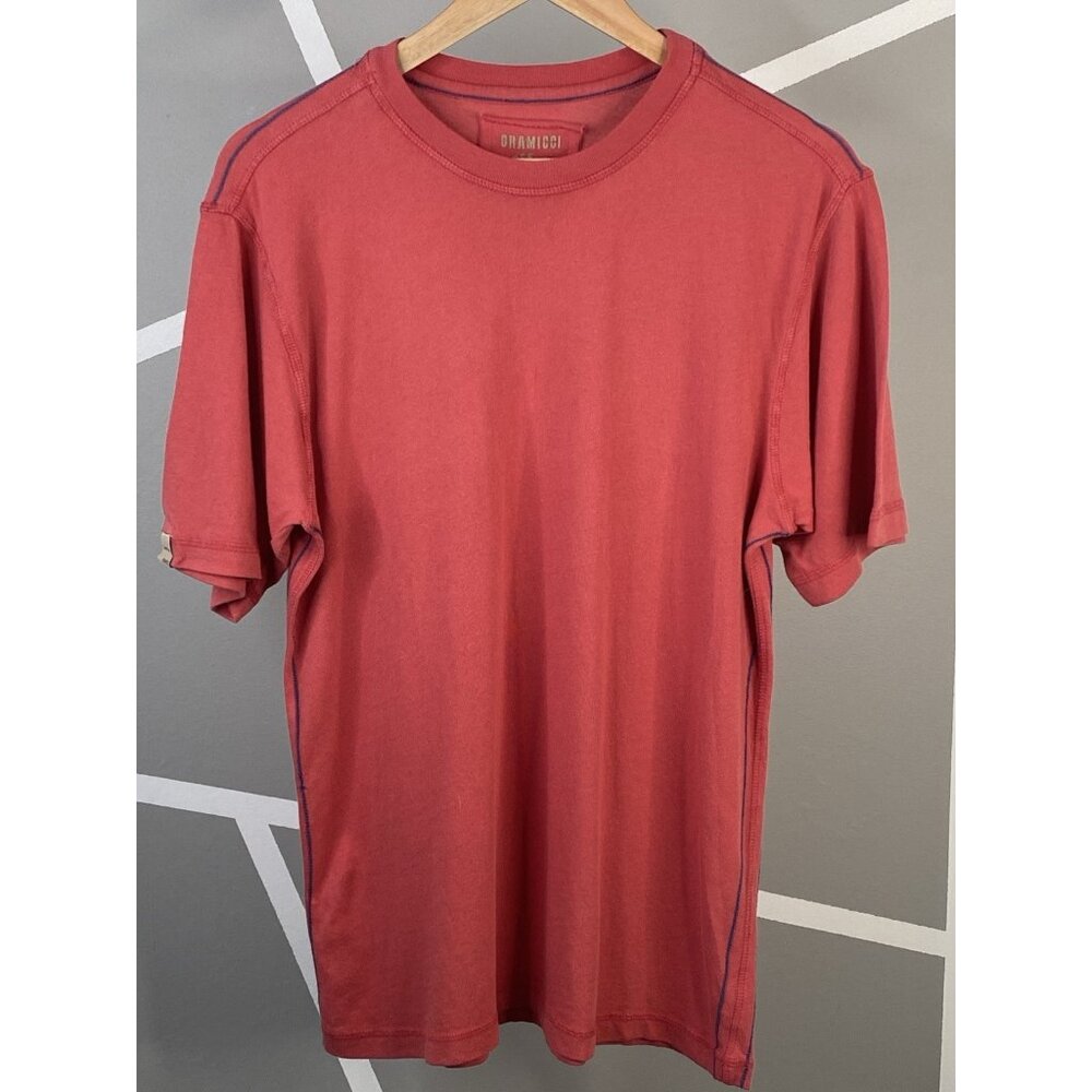 Gramicci Short Sleeve T-Shirt Mens Medium Pink Coral Short Sleeve Climbing